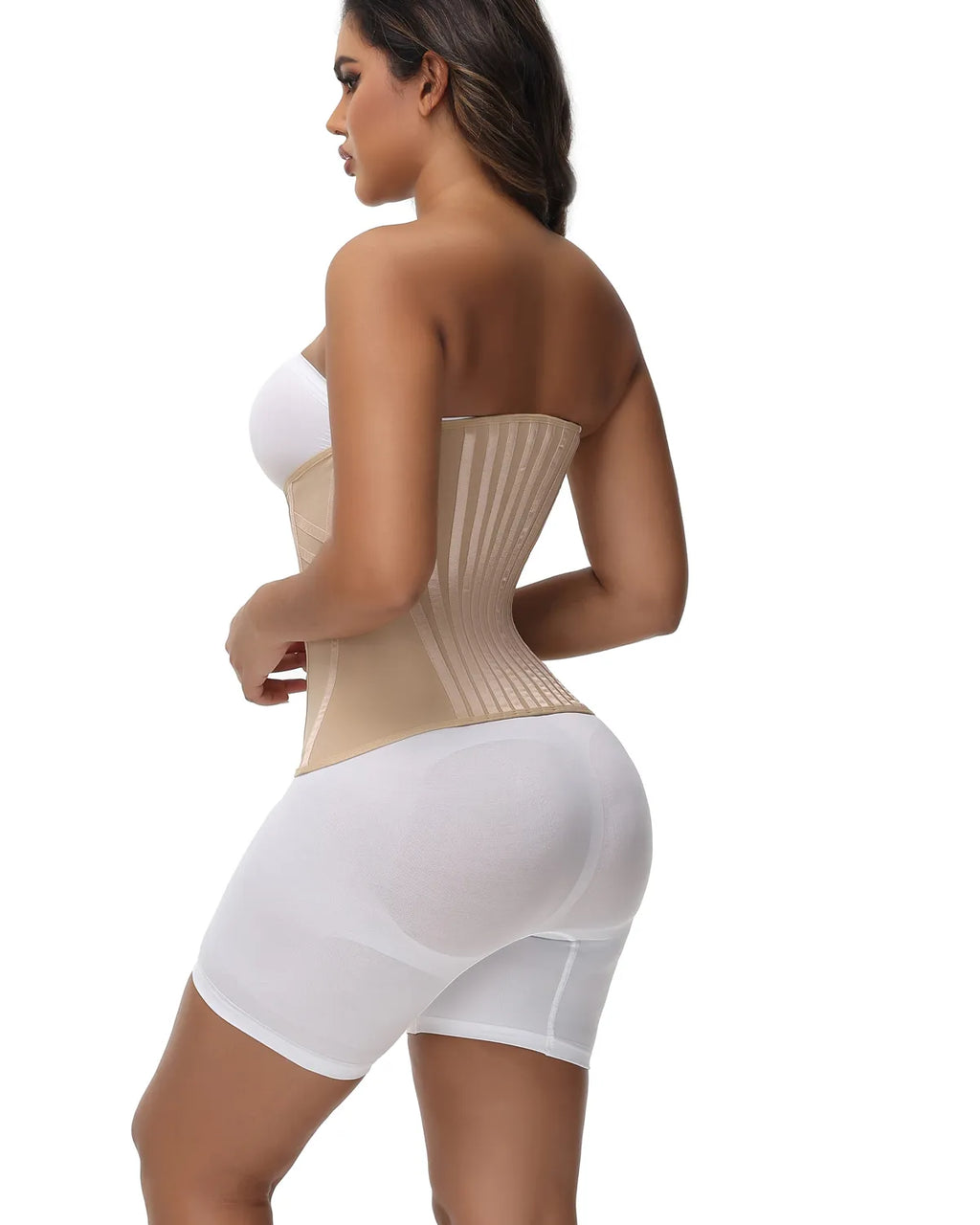 Curvalu Double Layer Waist Trainer Belt Steel Boned Compression