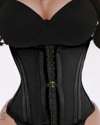 Curvalu Comfort Hourglass Shaping Waist Trainer Zíper e Ganchos