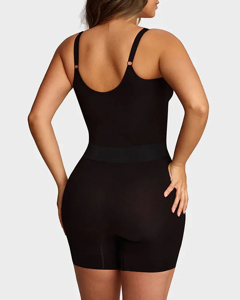 Curvalu All-in-One Snap-Off Sculpting Bodysuit Shapewear 6-Zone Compression