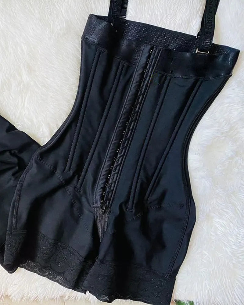 Modelador Corporal Curvalu com Zíper Controle de Barriga e Busto Aberto
