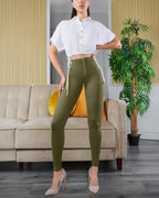 Curvalu Leggings de Yoga de Cintura Alta con Control Abdominal