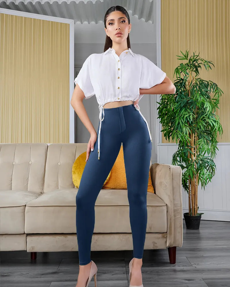 Curvalu Leggings de Yoga de Cintura Alta con Control Abdominal