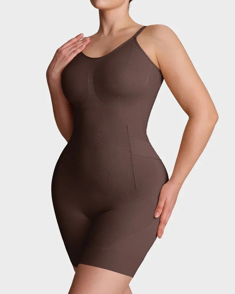 Curvalu All-in-One Snap-Off Sculpting Bodysuit Shapewear 6-Zone Compression