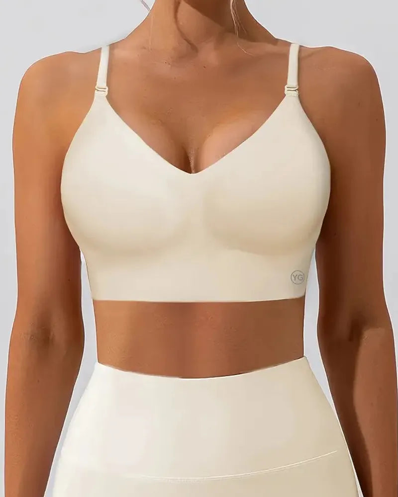 Curvalu Backless Push-Up Bra Deep U-Shaped Adhesive