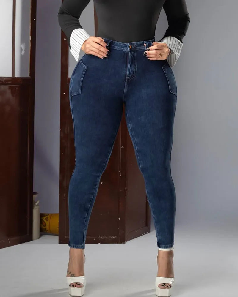 Curvalu High Waist Butt Lift Skinny Jeans For Women